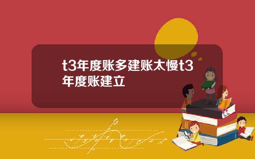 t3年度账多建账太慢t3年度账建立