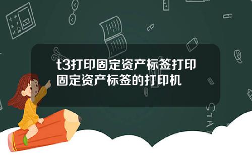 t3打印固定资产标签打印固定资产标签的打印机