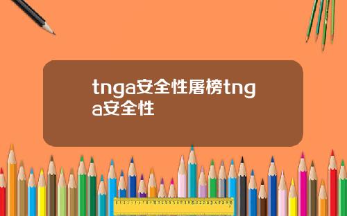 tnga安全性屠榜tnga安全性