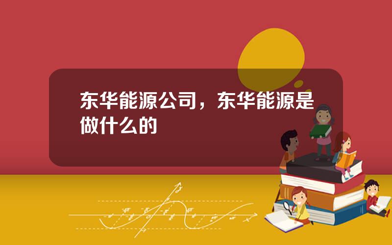 东华能源公司，东华能源是做什么的