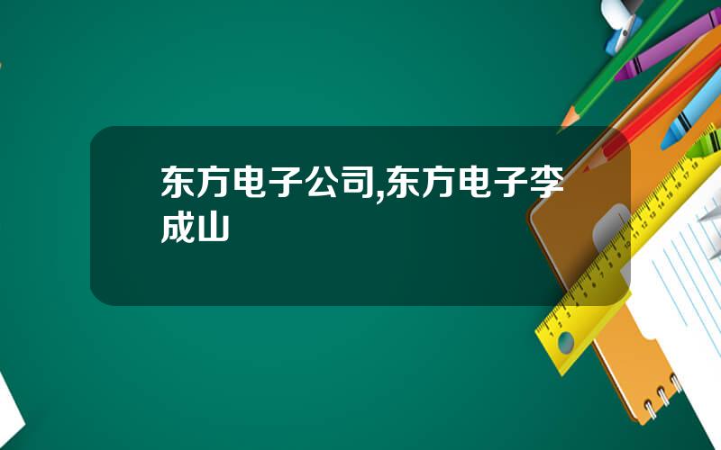 东方电子公司,东方电子李成山