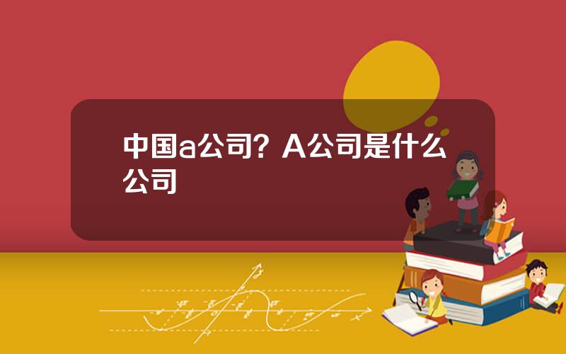 中国a公司？A公司是什么公司