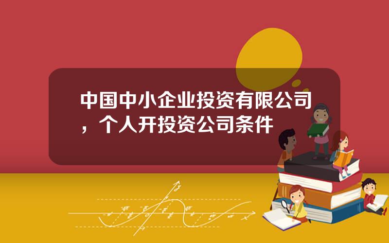 中国中小企业投资有限公司，个人开投资公司条件