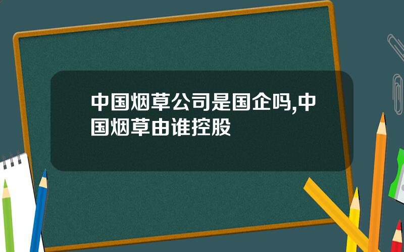 中国烟草公司是国企吗,中国烟草由谁控股