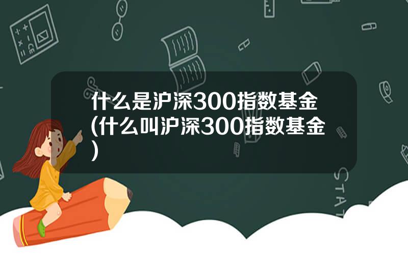 什么是沪深300指数基金(什么叫沪深300指数基金)