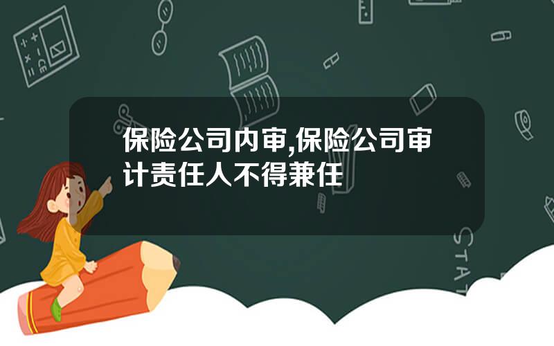 保险公司内审,保险公司审计责任人不得兼任