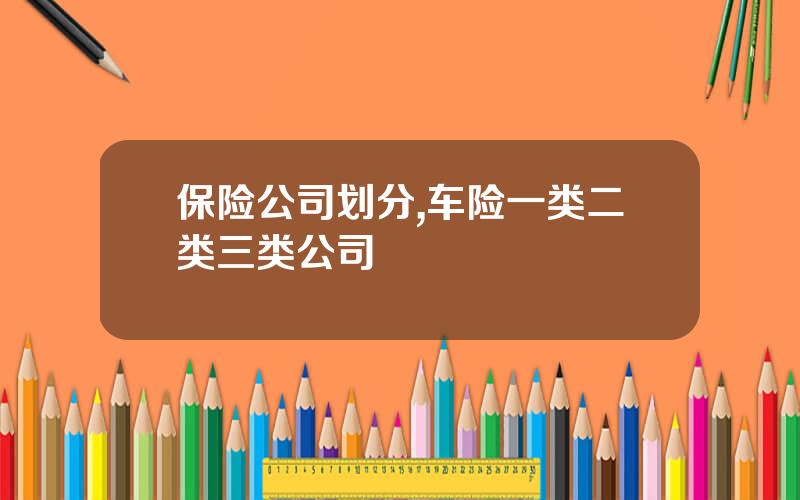 保险公司划分,车险一类二类三类公司