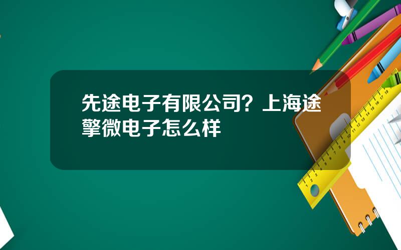 先途电子有限公司？上海途擎微电子怎么样