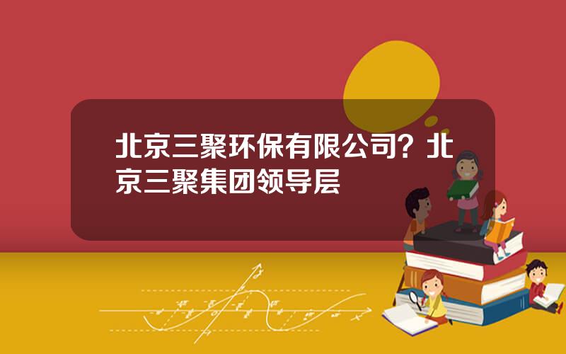 北京三聚环保有限公司？北京三聚集团领导层