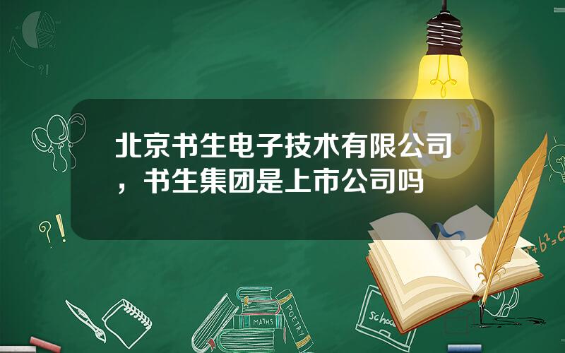 北京书生电子技术有限公司，书生集团是上市公司吗