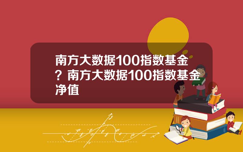 南方大数据100指数基金？南方大数据100指数基金净值