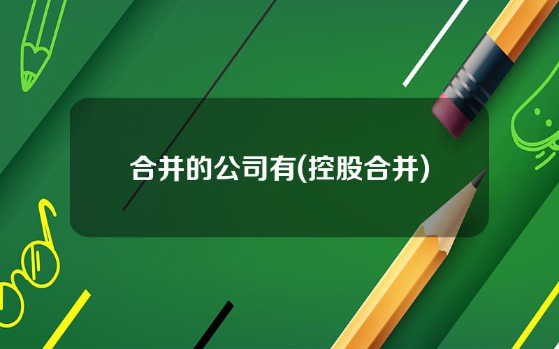 合并的公司有(控股合并)