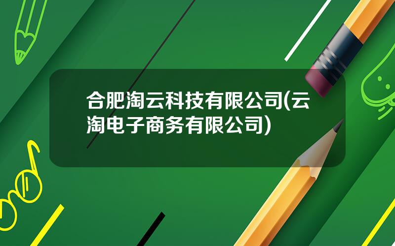 合肥淘云科技有限公司(云淘电子商务有限公司)