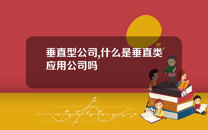 垂直型公司,什么是垂直类应用公司吗