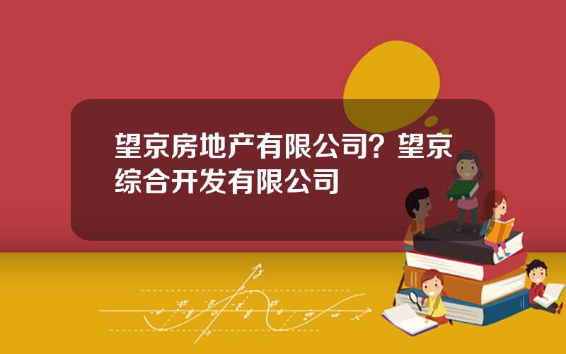 望京房地产有限公司？望京综合开发有限公司