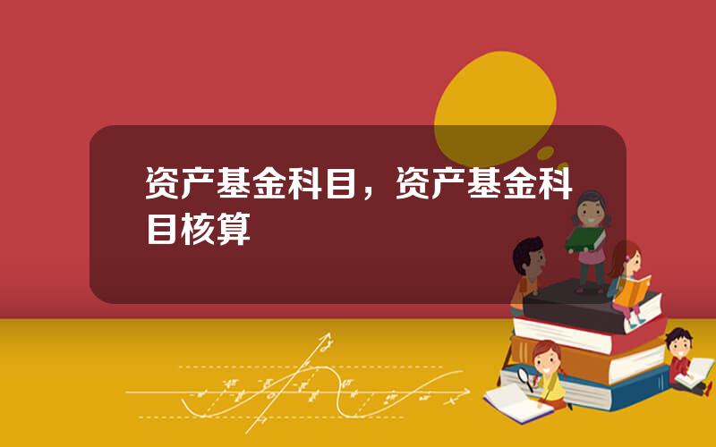 资产基金科目，资产基金科目核算